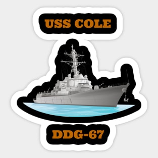 Cole DDG-67 Destroyer Ship Sticker